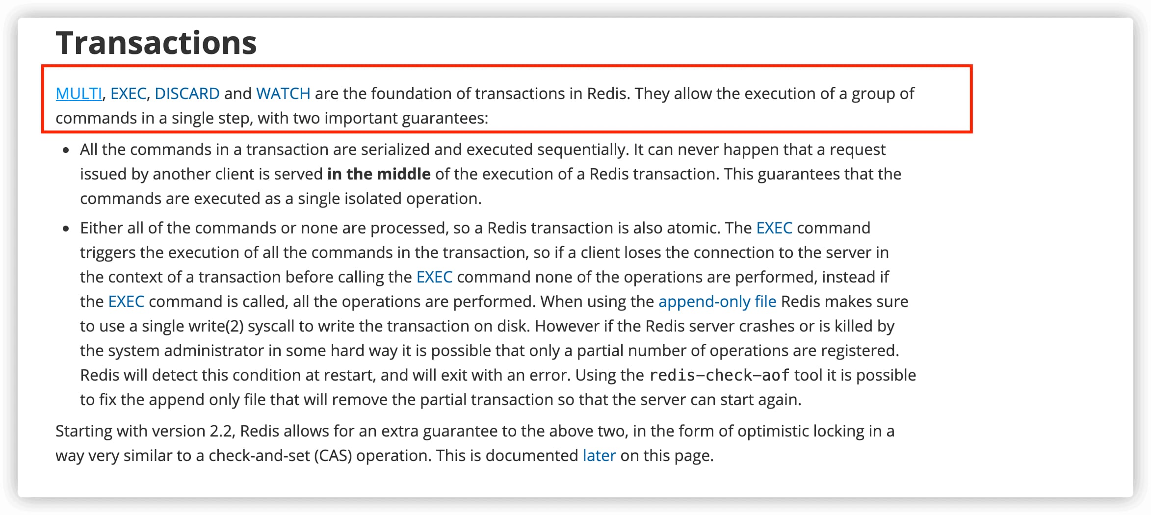 Redis 事务